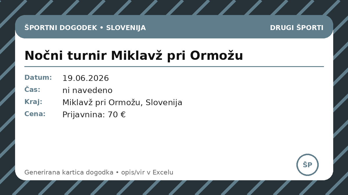 Ночной турнир Миклавж при Орможу