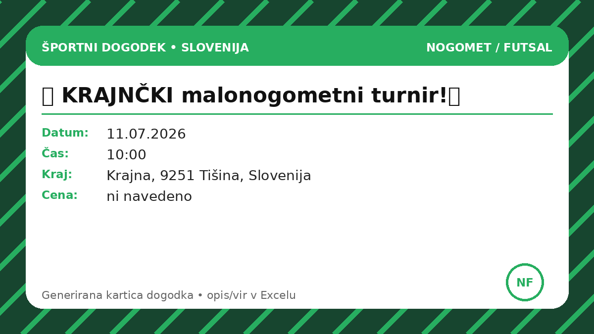 👉 КРАЙНЧКИ турнир по мини-футболу!⚽