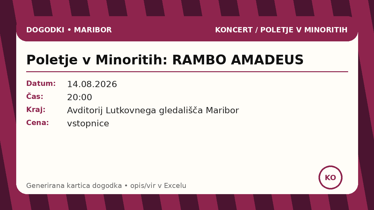 Лето в Миноритах: RAMBO AMADEUS