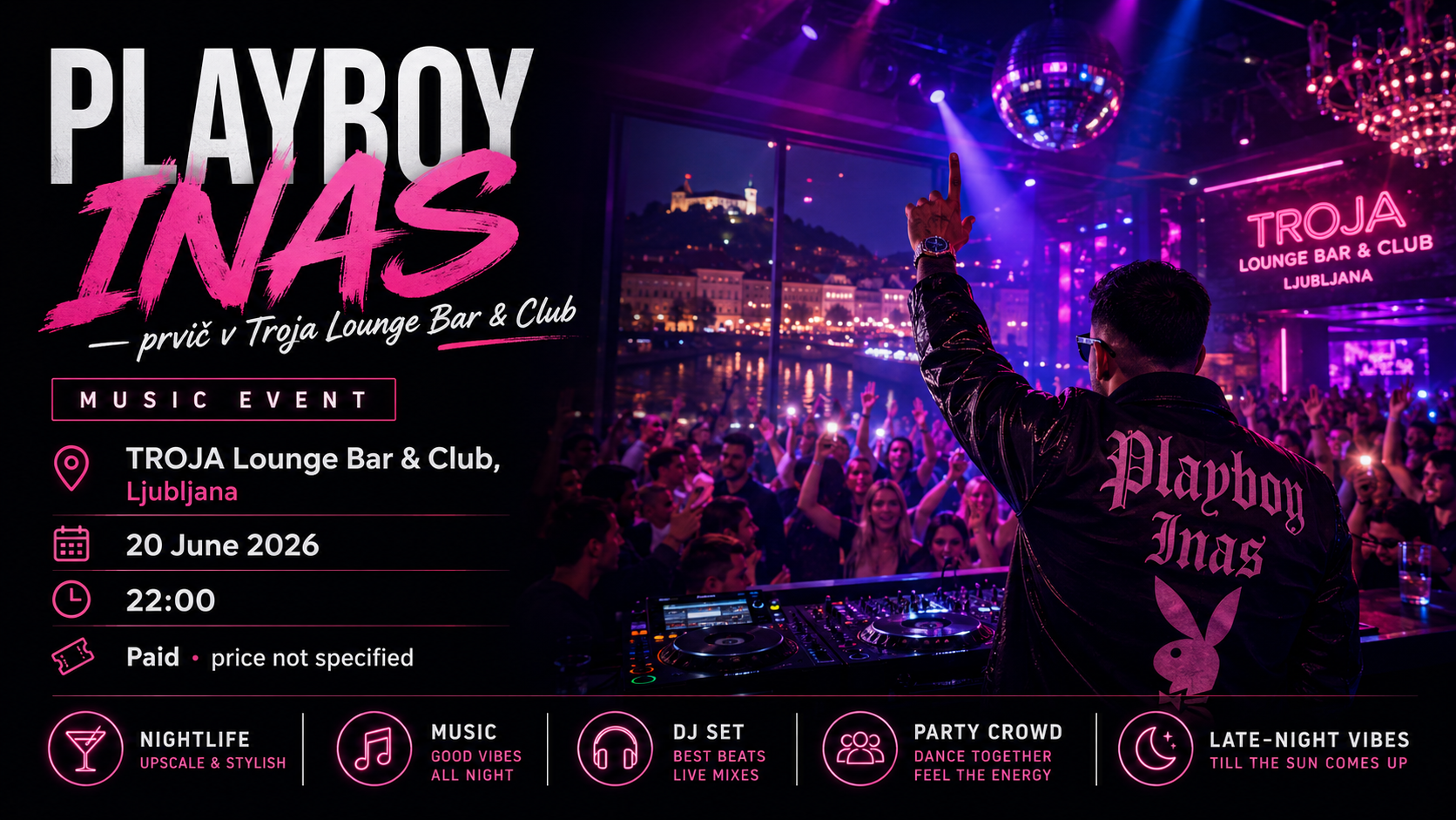 Playboy Inas — впервые в Troja Lounge Bar & Club