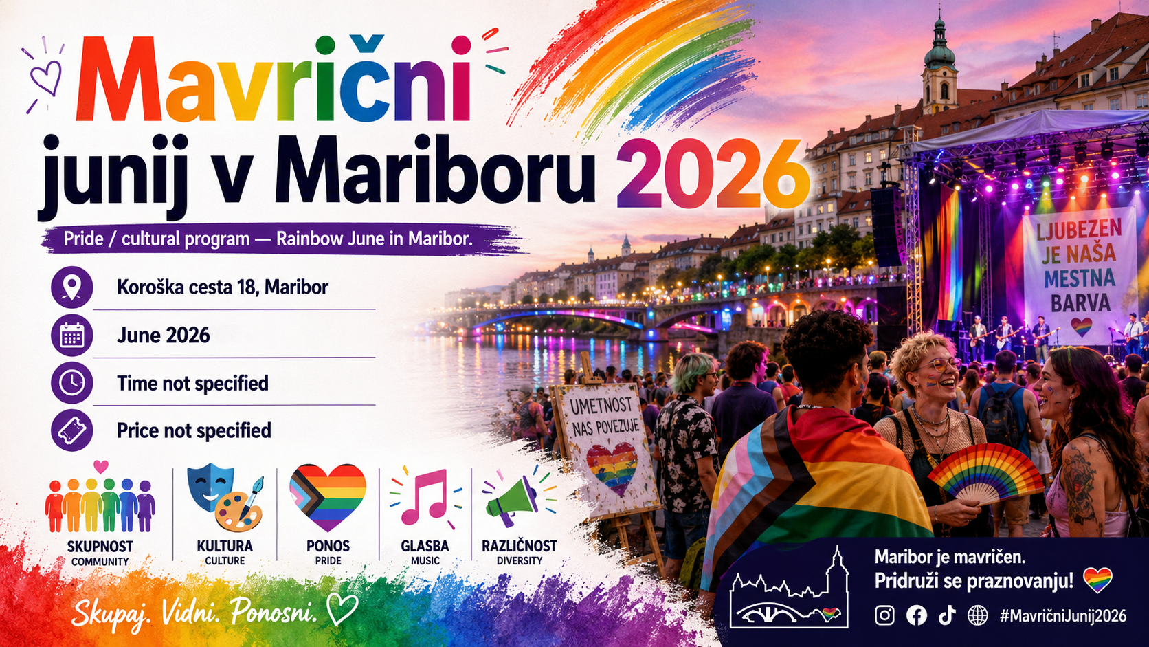 Радужный июнь в Мариборе 2026